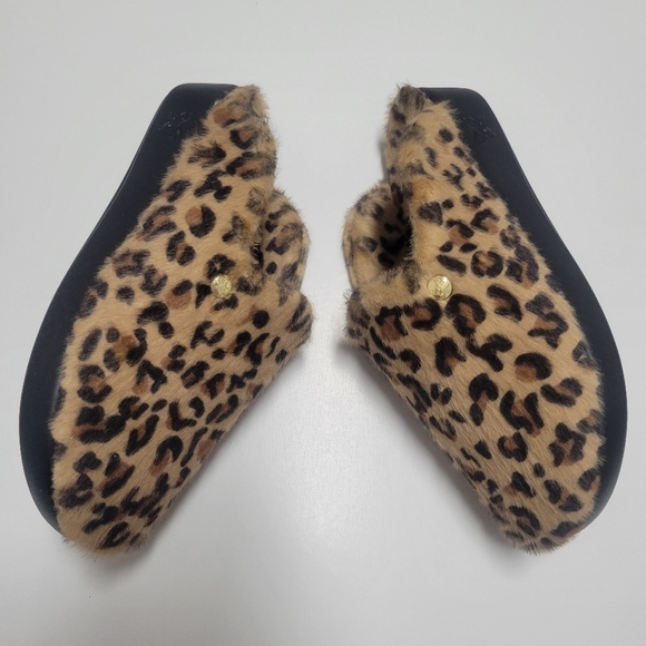 Alegría Cheetah print faux fur slipper Mule clogs. - Picture 3 of 14